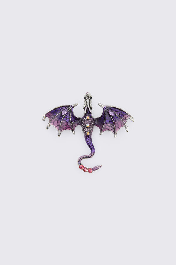 Dangerfield NZ - Dragon Brooch - purple
