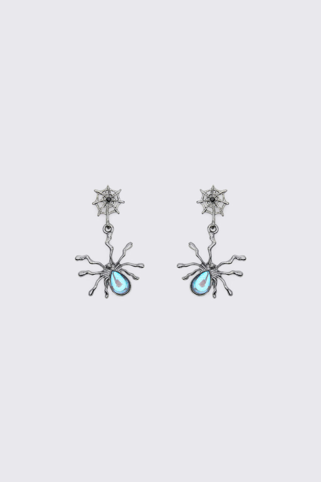 Dangerfield NZ - Spider & Web Earrings - gunmetal