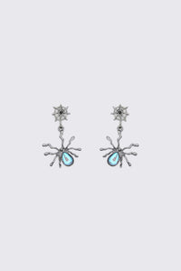 Dangerfield NZ - Spider & Web Earrings - gunmetal