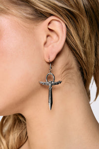 Dangerfield NZ - Bat Dagger Earrings - silver