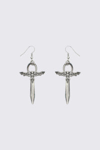 Dangerfield NZ - Bat Dagger Earrings - silver