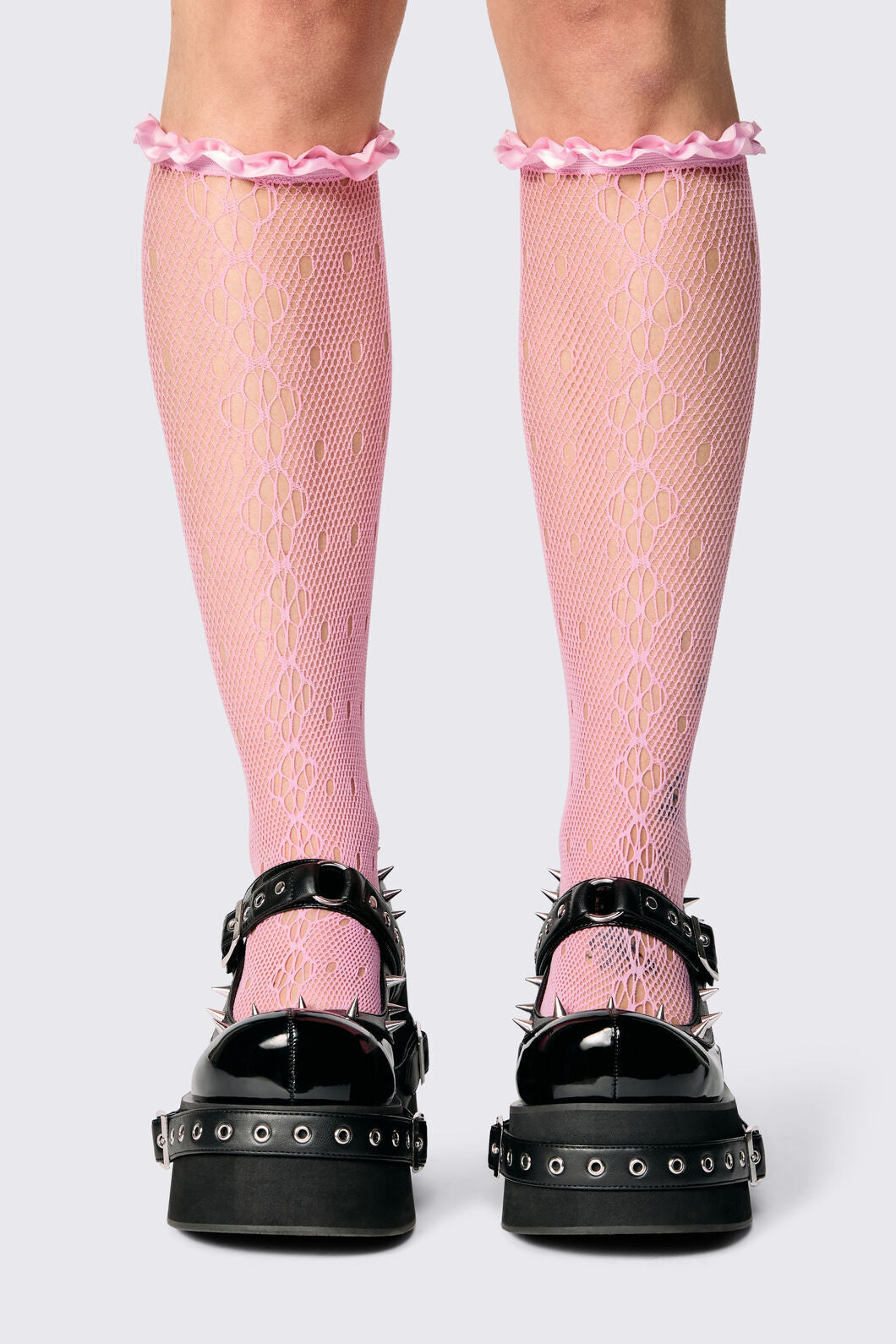 Dangerfield NZ - Long Lace & Satin Socks - pink