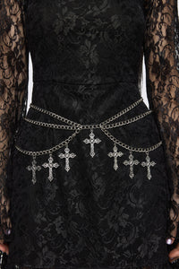 Dangerfield NZ - Crucifix Chain Belt - silver