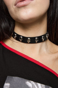 Dangerfield NZ - Skull Stud Choker - black
