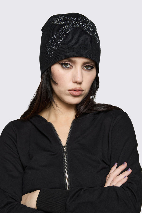 Dangerfield NZ - Cross Sparkle Beanie - black