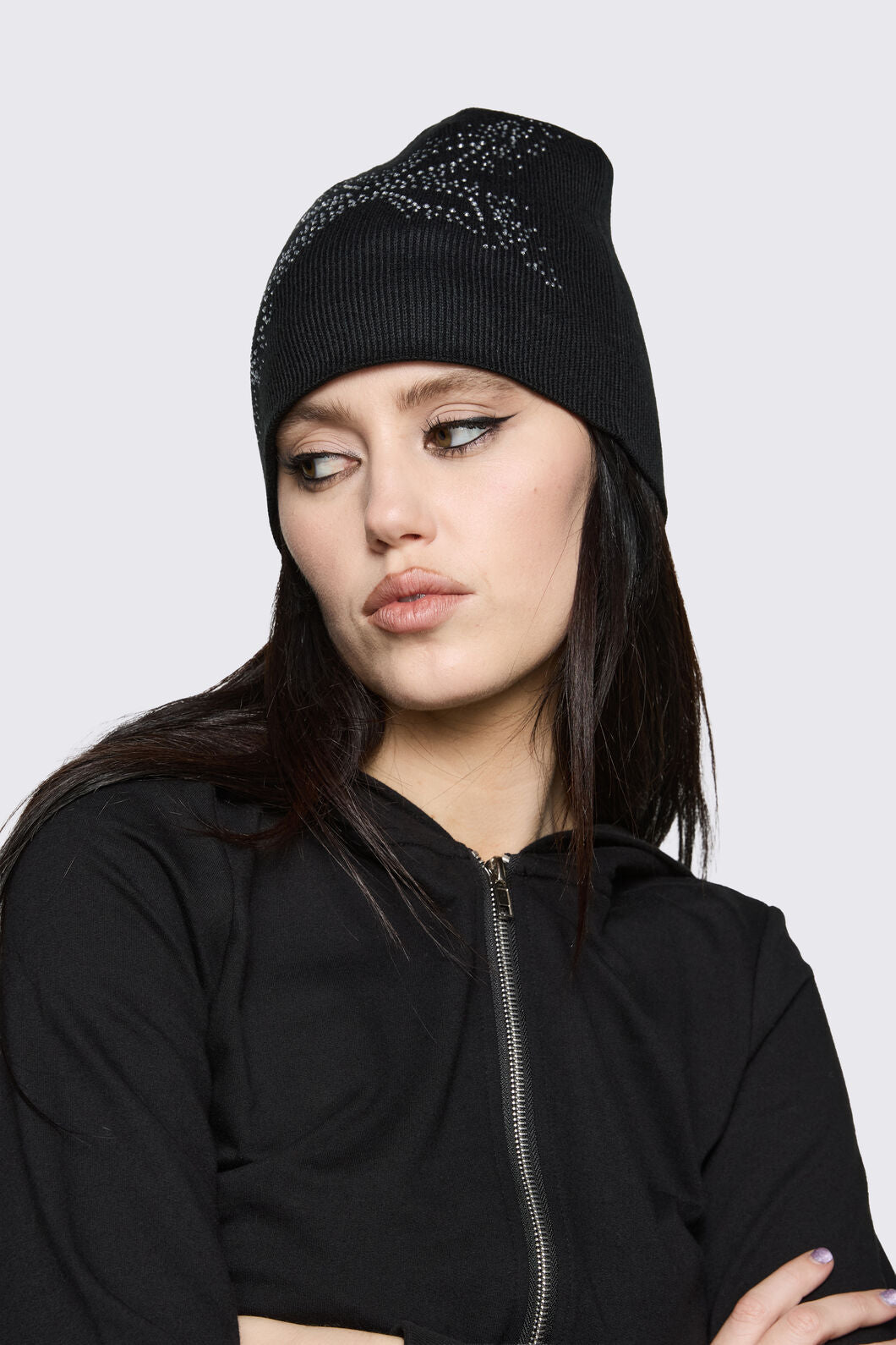 Dangerfield NZ - Cross Sparkle Beanie - black