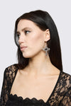Dangerfield NZ - Gothic Cross Chain Earrings - silver