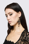 Dangerfield NZ - Black Cross Bead Earrings - black
