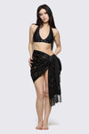 Dangerfield NZ - Black Velvet Burnout Scarf - black