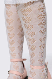 Dangerfield NZ - White Heart Lace Socks - white