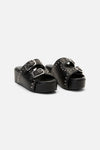 Dangerfield NZ - Stud Buckle Slide Sandals - black