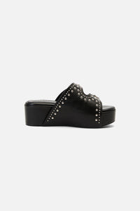 Dangerfield NZ - Stud Buckle Slide Sandals - black