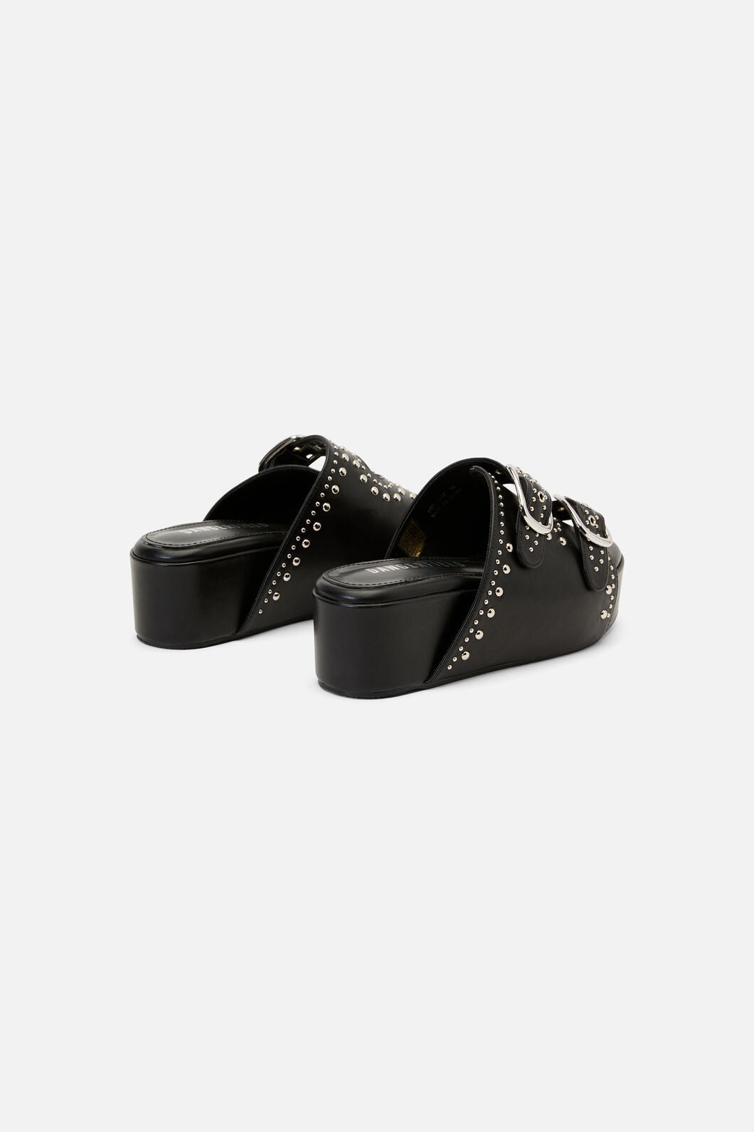 Dangerfield NZ - Stud Buckle Slide Sandals - black