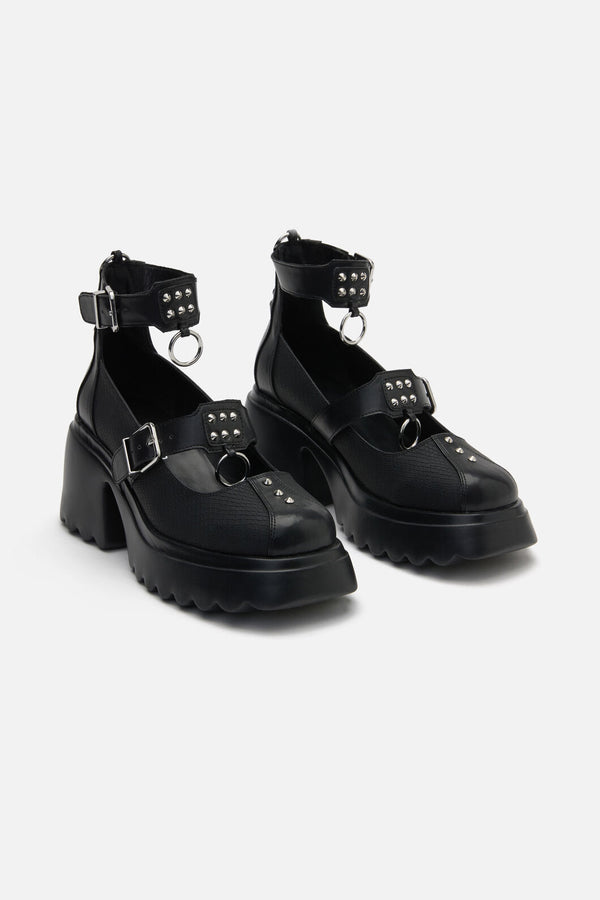 Dangerfield NZ - Spike & Ring Mary Jane - black