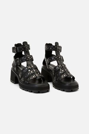 Dangerfield NZ - Studs Strap Platform Sandals - black