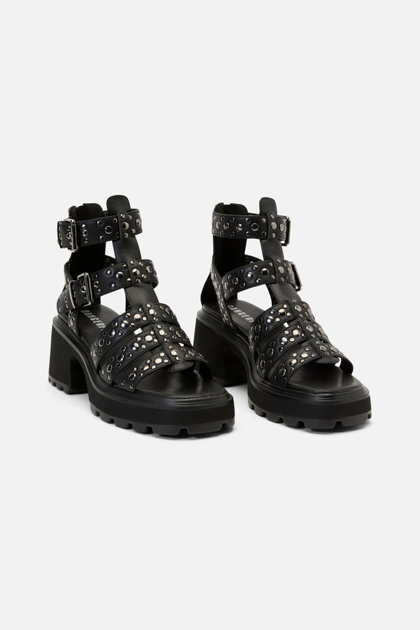 Dangerfield NZ - Studs Strap Platform Sandals - black