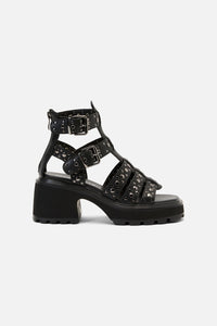 Dangerfield NZ - Studs Strap Platform Sandals - black