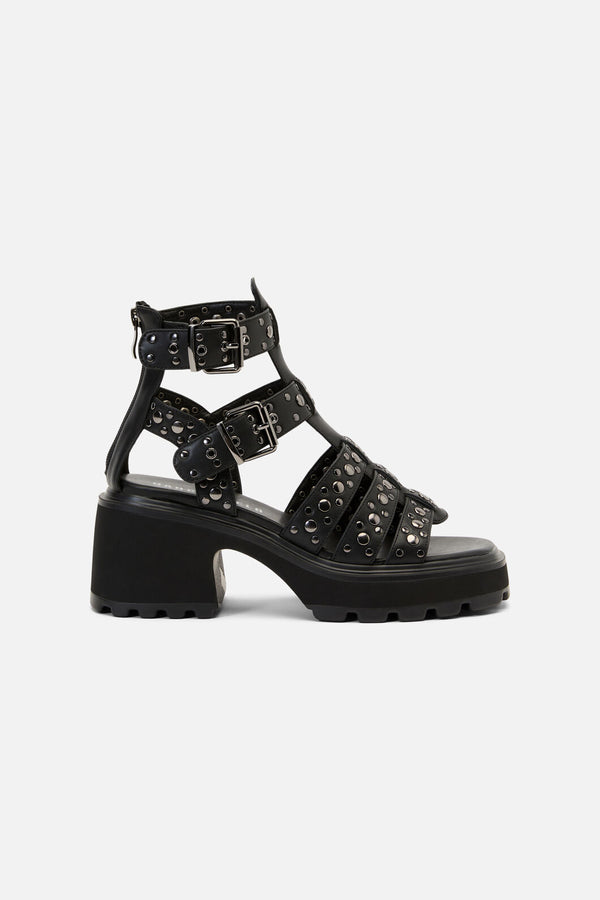 Dangerfield NZ - Studs Strap Platform Sandals - black