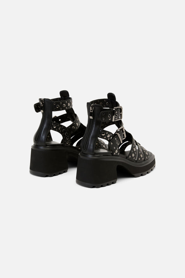 Dangerfield NZ - Studs Strap Platform Sandals - black