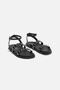 Dangerfield NZ - Stud Ankle Strap Sandal - black