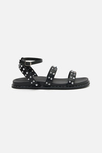 Dangerfield NZ - Stud Ankle Strap Sandal - black