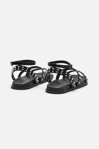 Dangerfield NZ - Stud Ankle Strap Sandal - black