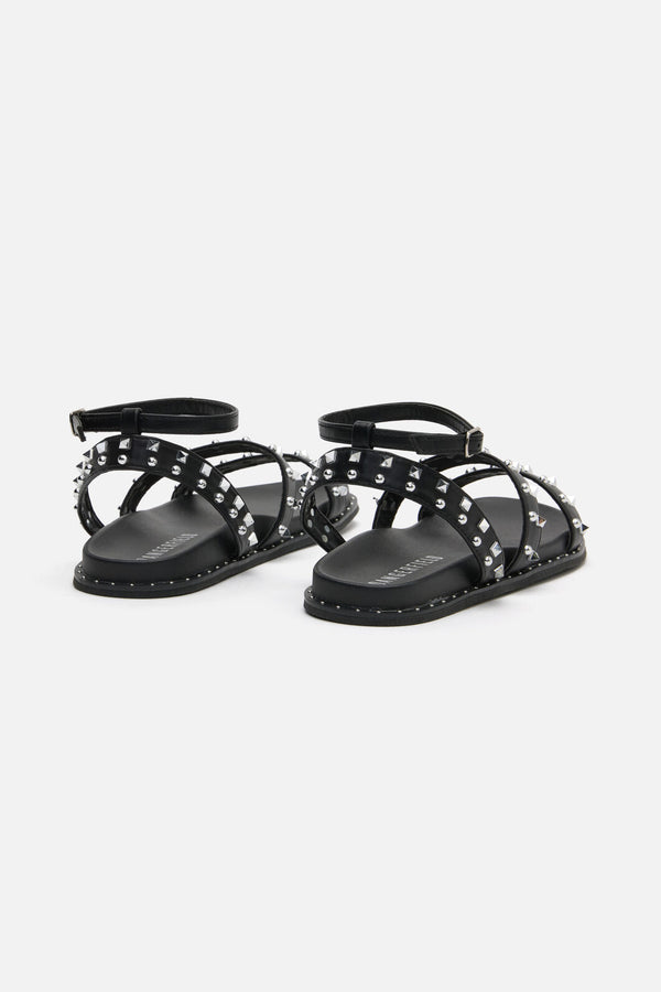 Dangerfield NZ - Stud Ankle Strap Sandal - black