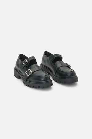 Dangerfield NZ - Loafer Buckle Mary Jane Shoe - black
