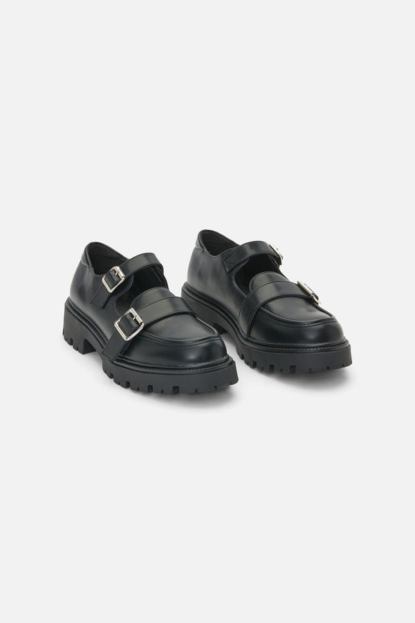 Dangerfield NZ - Loafer Buckle Mary Jane Shoe - black