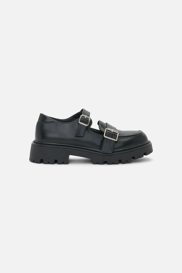 Dangerfield NZ - Loafer Buckle Mary Jane Shoe - black