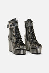 Dangerfield NZ - Mirror Stud Platform Heel - black-silver