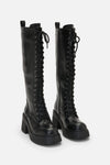 Dangerfield NZ - Knee High Lace Up Boot - black