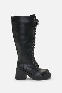 Dangerfield NZ - Knee High Lace Up Boot - black