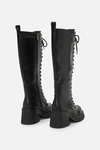 Dangerfield NZ - Knee High Lace Up Boot - black
