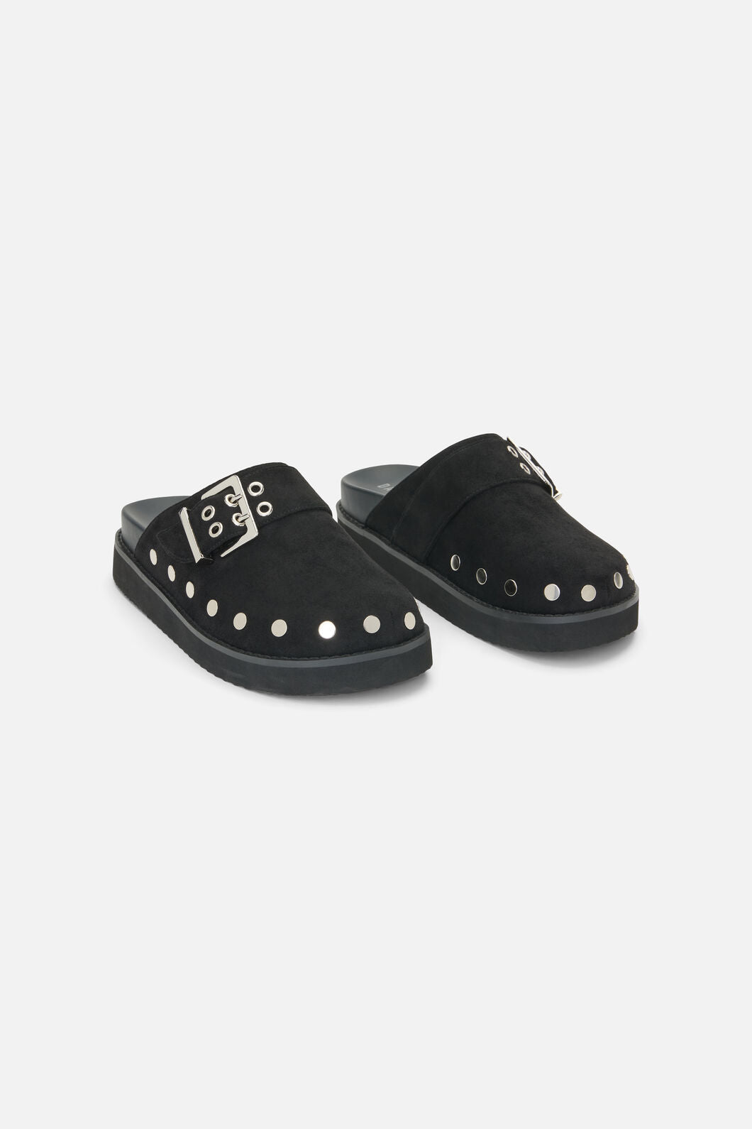 Dangerfield NZ - Stud Faux Suede Slide Shoe - black