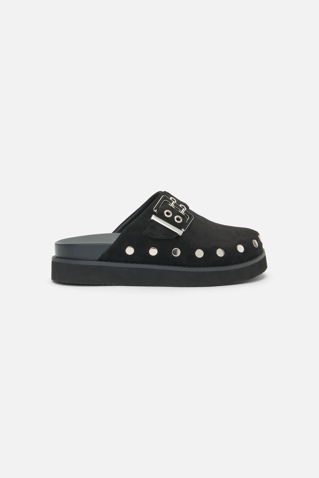 Dangerfield NZ - Stud Faux Suede Slide Shoe - black