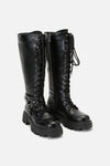 Dangerfield NZ - Biker Detail Knee High Boot - black