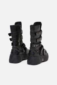 Dangerfield NZ - Strap & Stud Moto Boot - black