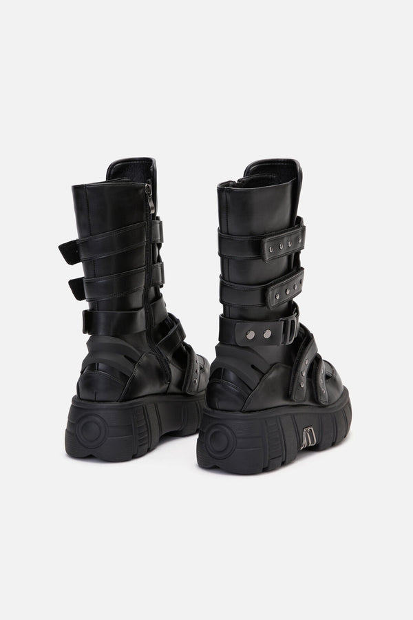 Dangerfield NZ - Strap & Stud Moto Boot - black