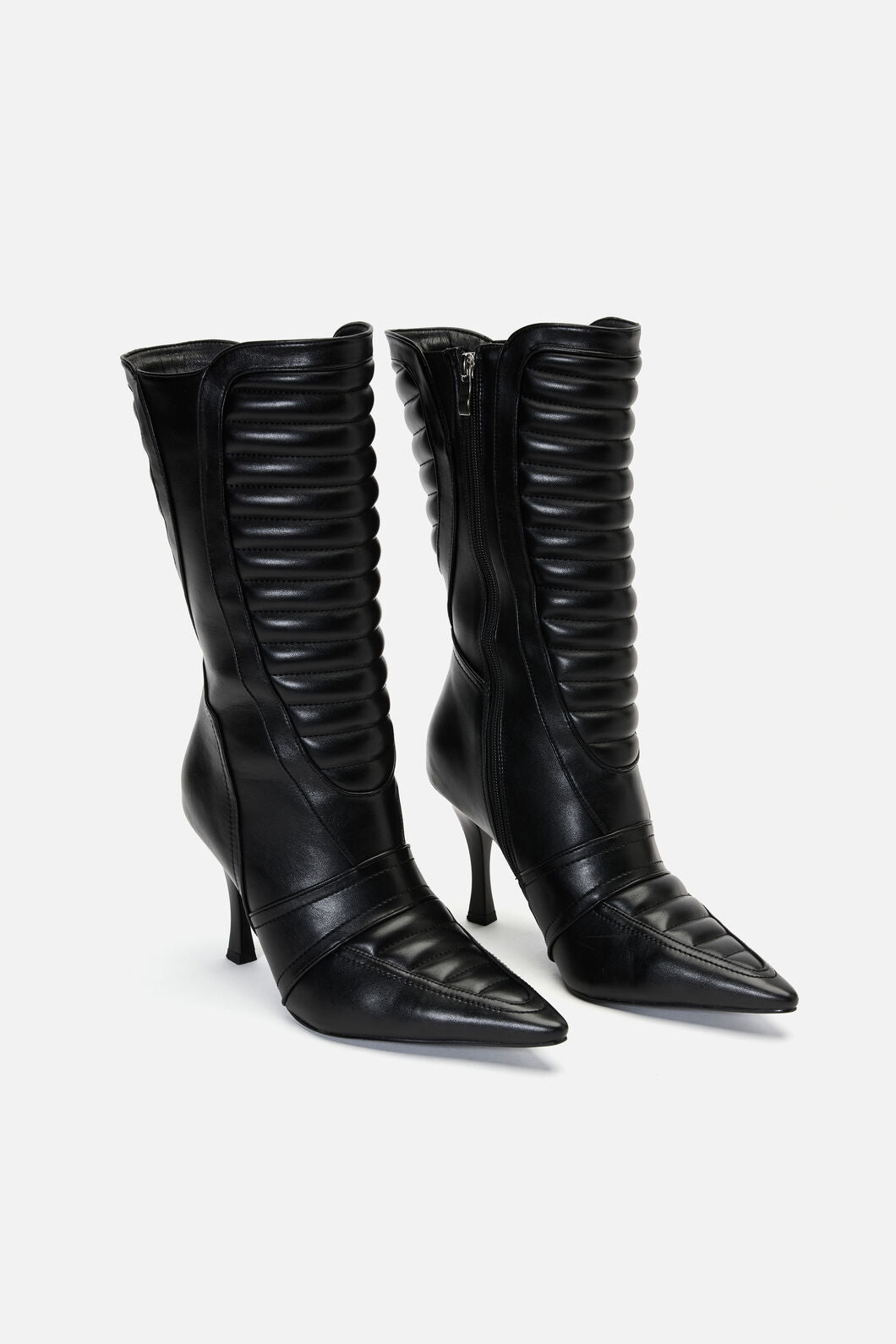 Dangerfield NZ - Pointy Moto Heeled Boot - black