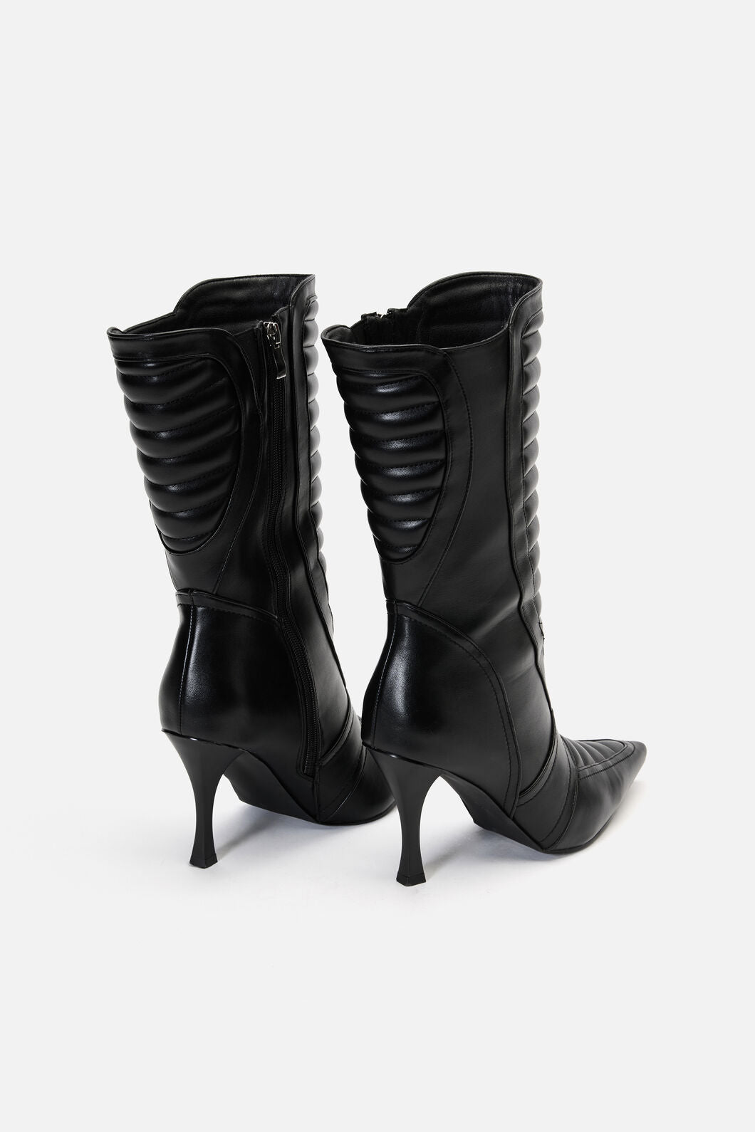 Dangerfield NZ - Pointy Moto Heeled Boot - black