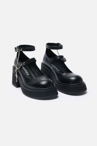 Black Friday - Cross Charm Mary Jane - black