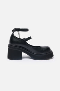 Black Friday - Cross Charm Mary Jane - black