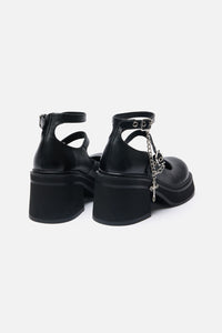 Black Friday - Cross Charm Mary Jane - black