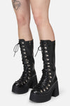 Dangerfield NZ - Corset Laced Long Boot - black
