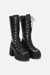 Dangerfield NZ - Corset Laced Long Boot - black