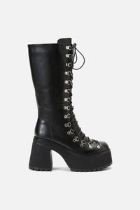 Dangerfield NZ - Corset Laced Long Boot - black