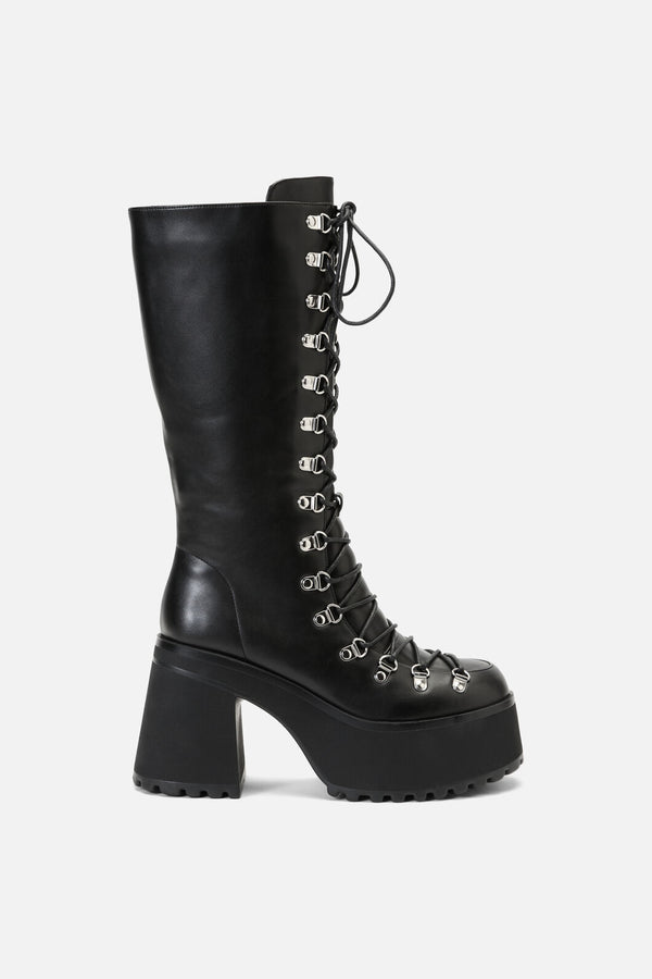 Dangerfield NZ - Corset Laced Long Boot - black