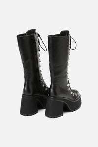 Dangerfield NZ - Corset Laced Long Boot - black