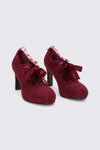 Dangerfield NZ - Plum Lace On Lace Heel - plum